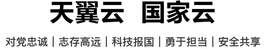 天翼云 国家云 对党忠诚 | 志存高远 | 科技报国 | 勇于担当 | 安全共享